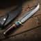 Handmade damascus steel hunting knife resin handle