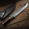 Handmade damascus steel hunting knife resin handle
