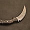 Handmade Damascus Karambit Knife Curved Fixed Blade With Leather Sheath Groomsmen Gifts 2