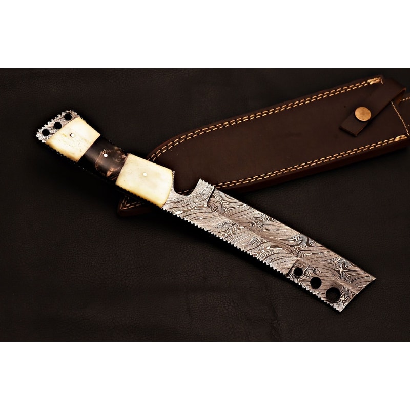 Handcrafted Damascus Knife Camping Hunting Fixed Blade Hunters And Campers 1