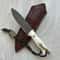 Mini Bushcraft Knife 1075 Carbon Steel Full Tang EDC Camping Knife Stag Horn Handle 0