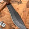Heavy Chopper Machete Knife With Sleipner Steel Walnut Wood Grip 4