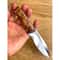 Hunting Knife N690 Steel Full Tang Camping EDC Knife Glossy Chestnut Wood Handle 9