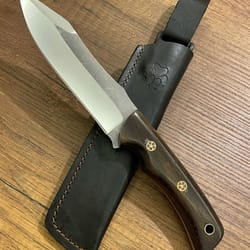 hunting knife n690 steel full tang survival outdoor knife ebony wood handle