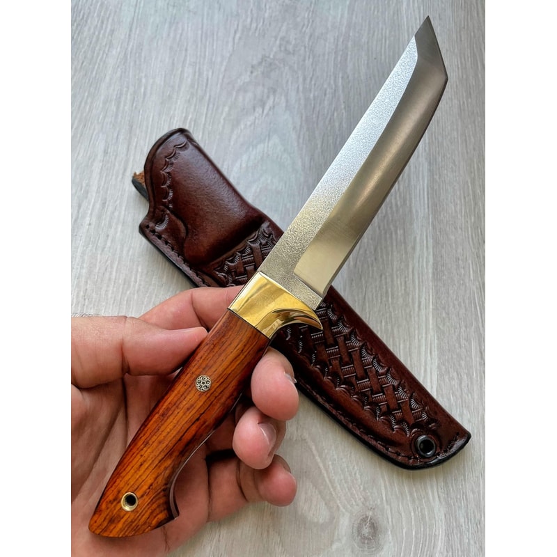 Hunting Knife N690 Steel Full Tang Survival Collector Knife Cocobolo Wood Handle 0
