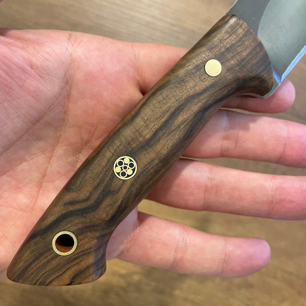 Handmade 80CrV2 Steel Hunting Knife Walnut Wood Bushcraft Camping Blade 2