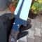 Handmade 5160 Steel Hunting Machete Knife Walnut Wood Outdoor Bush Blade 1