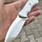 Hunting Knife 1075 Carbon Steel Blacksmith Made EDC Camping Knife White Corian Handle 1