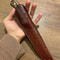 Hunting Knife 1075 Carbon Steel Heavy Duty Full Tang Survival Knife Walnut Wood Handle 1
