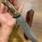 Hunting Knife 1075 Carbon Steel Heavy Duty Full Tang Survival Knife Walnut Wood Handle 5