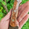 Handmade 1075 Carbon Steel Hunting Knife Walnut Wood Camping Survival Blade 1