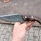 Hunting Knife 1075 Carbon Steel Full Tang Heavy Duty Outdoor Knife Walnut Wood Handle 5