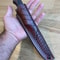 Hunting Knife 1075 Carbon Steel Acid Darkened Blade Full Tang Walnut Wood Handle 5