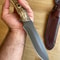 Handmade 1075 Carbon Steel Hunting Knife Stag Horn Outdoor Survival Blade 5