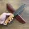 Handmade 1075 Carbon Steel Hunting Knife Silverberry Wood Survival Blade 9