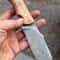Handmade 1075 Carbon Steel Hunting Knife Silverberry Wood Camping Blade 4