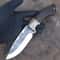 Handmade 1075 Steel Hunting Knife Eagle Engraved Ebony Wood Survival Blade 0