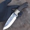 Handmade 1075 Steel Hunting Knife Eagle Engraved Ebony Wood Survival Blade 0