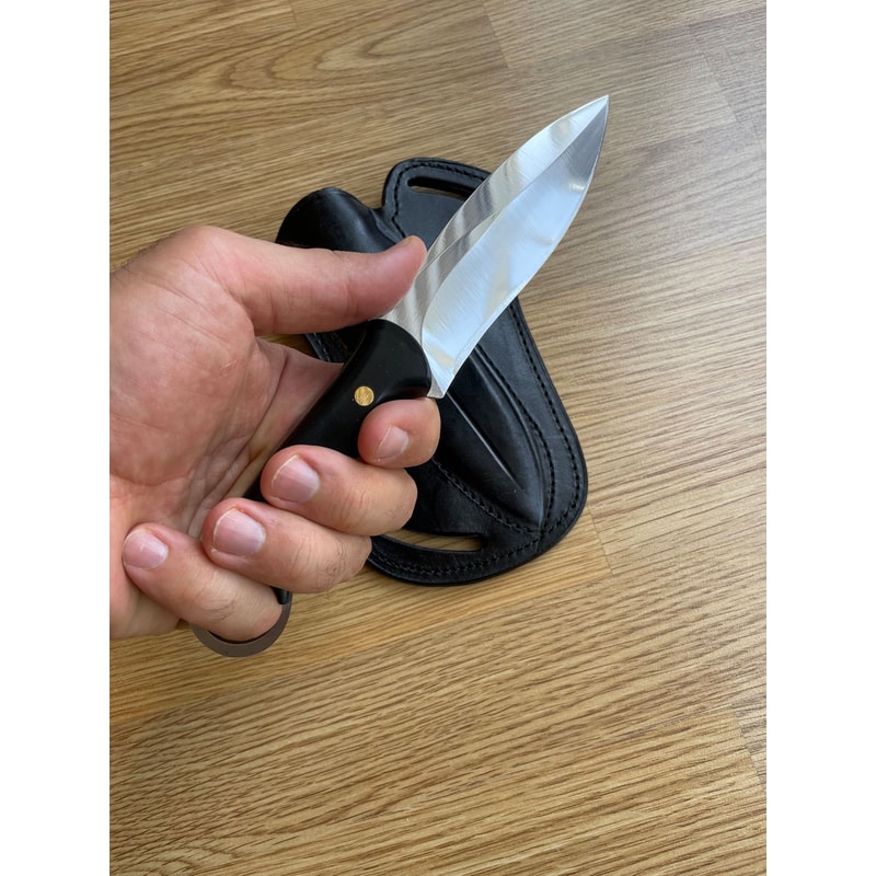 Hunting Knife 1075 Carbon Steel Compact Handle Blacksmith Made Camping Survival Knife 5