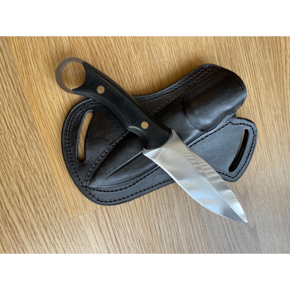 Hunting Knife 1075 Carbon Steel Compact Handle Blacksmith Made Camping Survival Knife 9