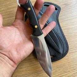 handmade 1075 steel hunting knife – compact outdoor camping blade | wedding gift | hunter gift