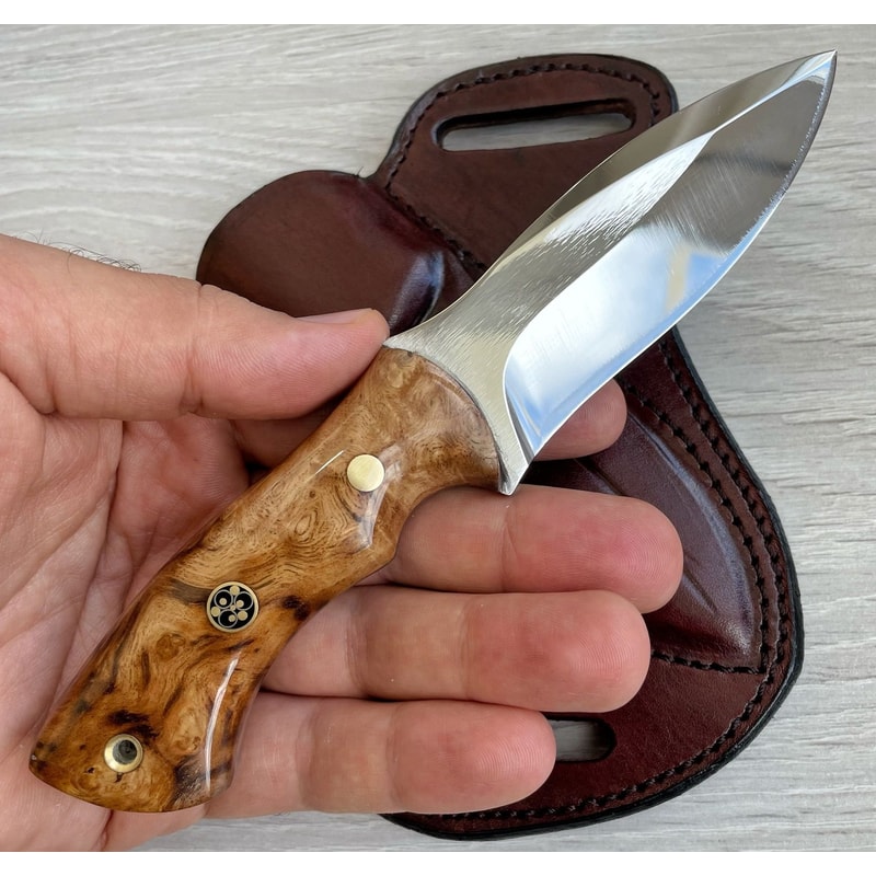Outdoor Utility Knife Blacksmith Made 1075 Steel Camping Blade 9