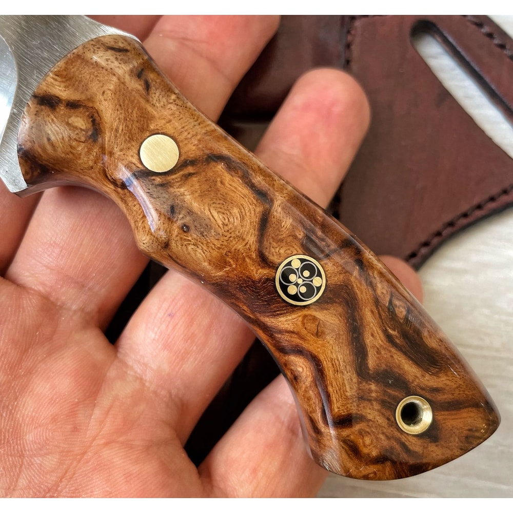 Outdoor Utility Knife Blacksmith Made 1075 Steel Camping Blade 3