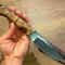Blacksmith Style Hunting Knife Chestnut Handle Outdoor Utility Blade 1