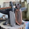 Cleaver Knife Stonewashed Sleipner Steel Full Tang Hunting Knife Black Textured Handle 0