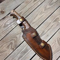 rugged bushcraft cleaver knife – stonewashed sleipner steel chopper blade