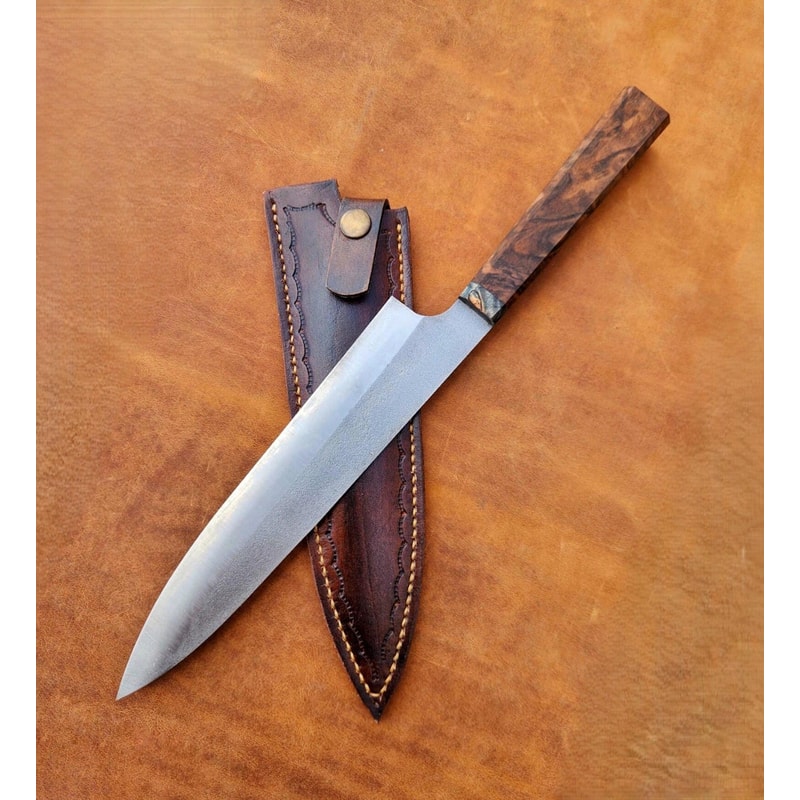 Handmade N690 Stainless Steel Chef Knife Walnut Wood Kitchen Cooking Blade 5