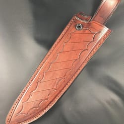 xl kitchen chef knife with rustic stag horn & wood handle