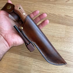 premium full tang woodworking knife with n690 steel & silverberry handle