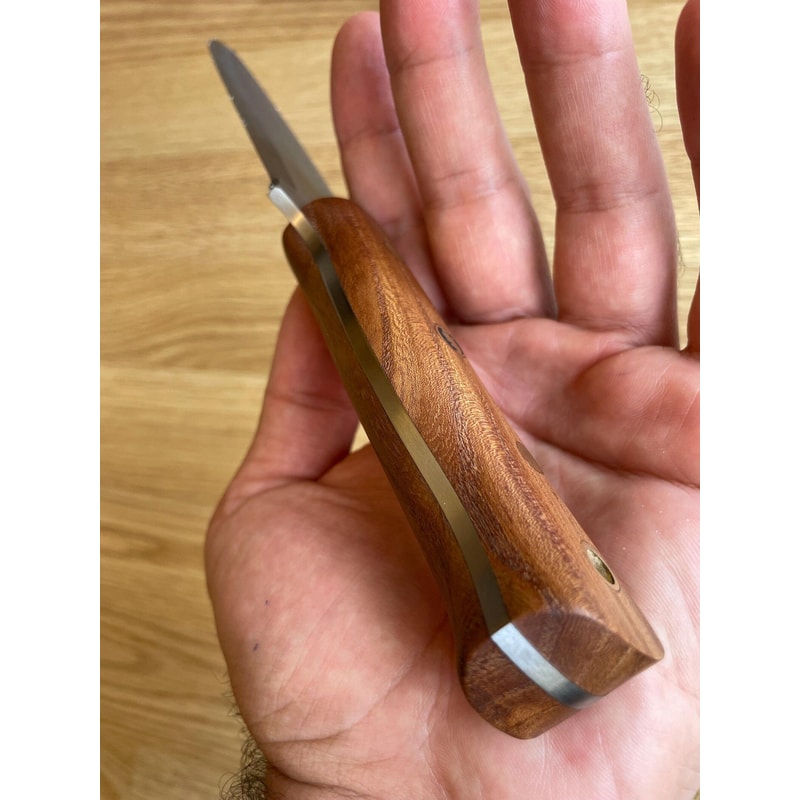 Premium Full Tang Woodworking Knife With N690 Steel Silverberry Handle 3