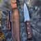 Premium Full Tang Woodworking Knife With N690 Steel Silverberry Handle 7