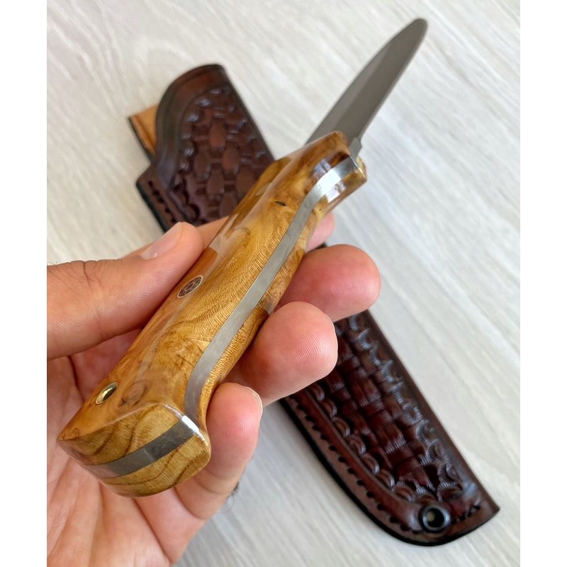 Premium Full Tang Woodworking Knife With N690 Steel Silverberry Handle Wedding GIFT 4