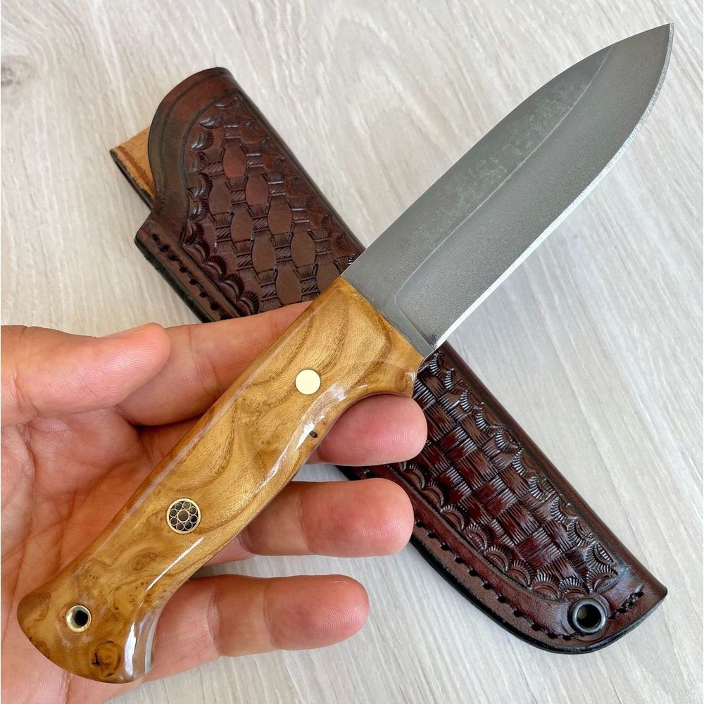 Premium Full Tang Woodworking Knife With N690 Steel Silverberry Handle Wedding GIFT 6