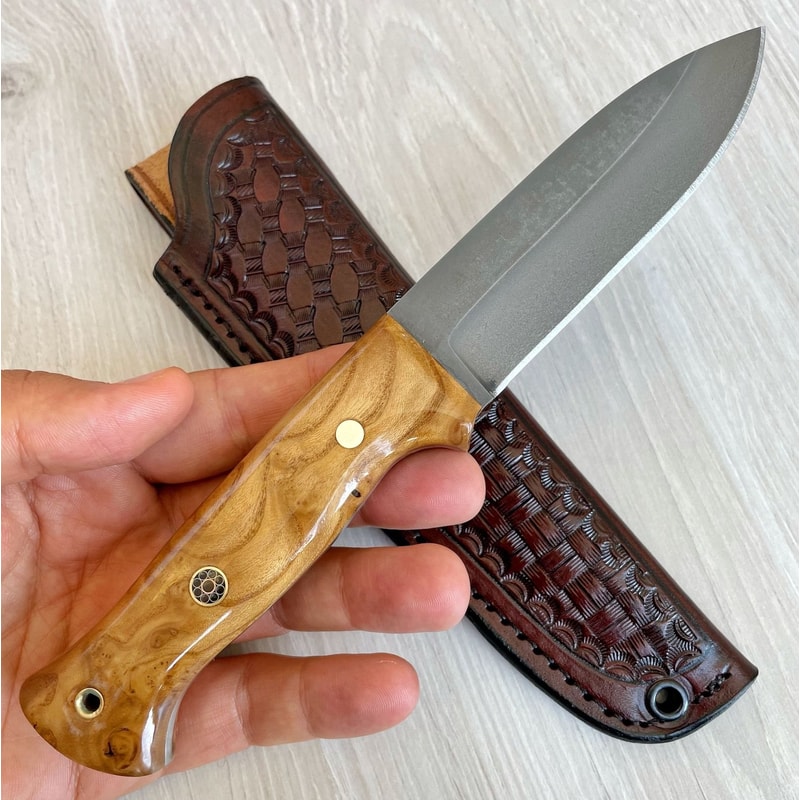 Premium Full Tang Woodworking Knife With N690 Steel Silverberry Handle Wedding GIFT 6