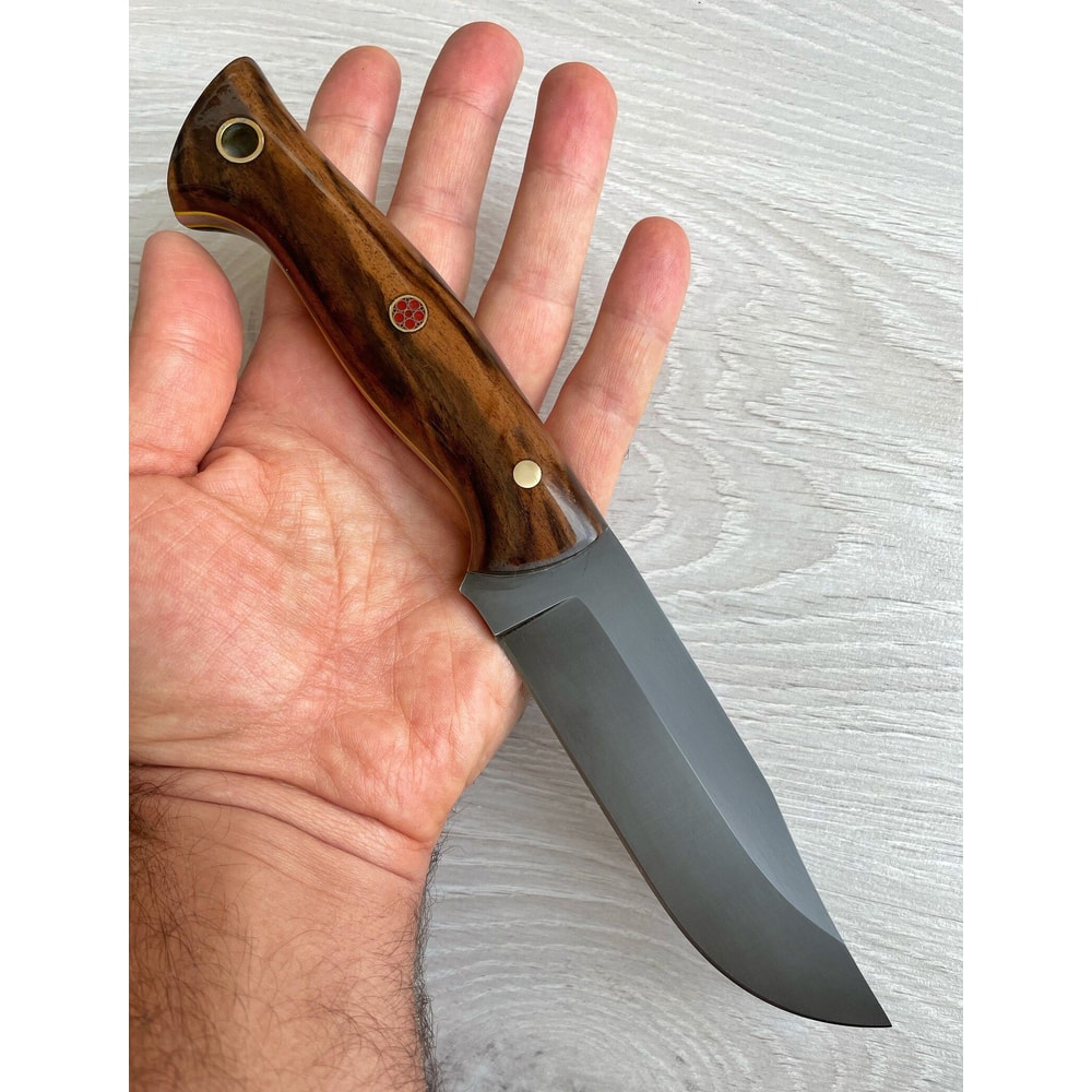 Classic Bowie Knife With Walnut Wood Handle For Camping Bushcraft 1