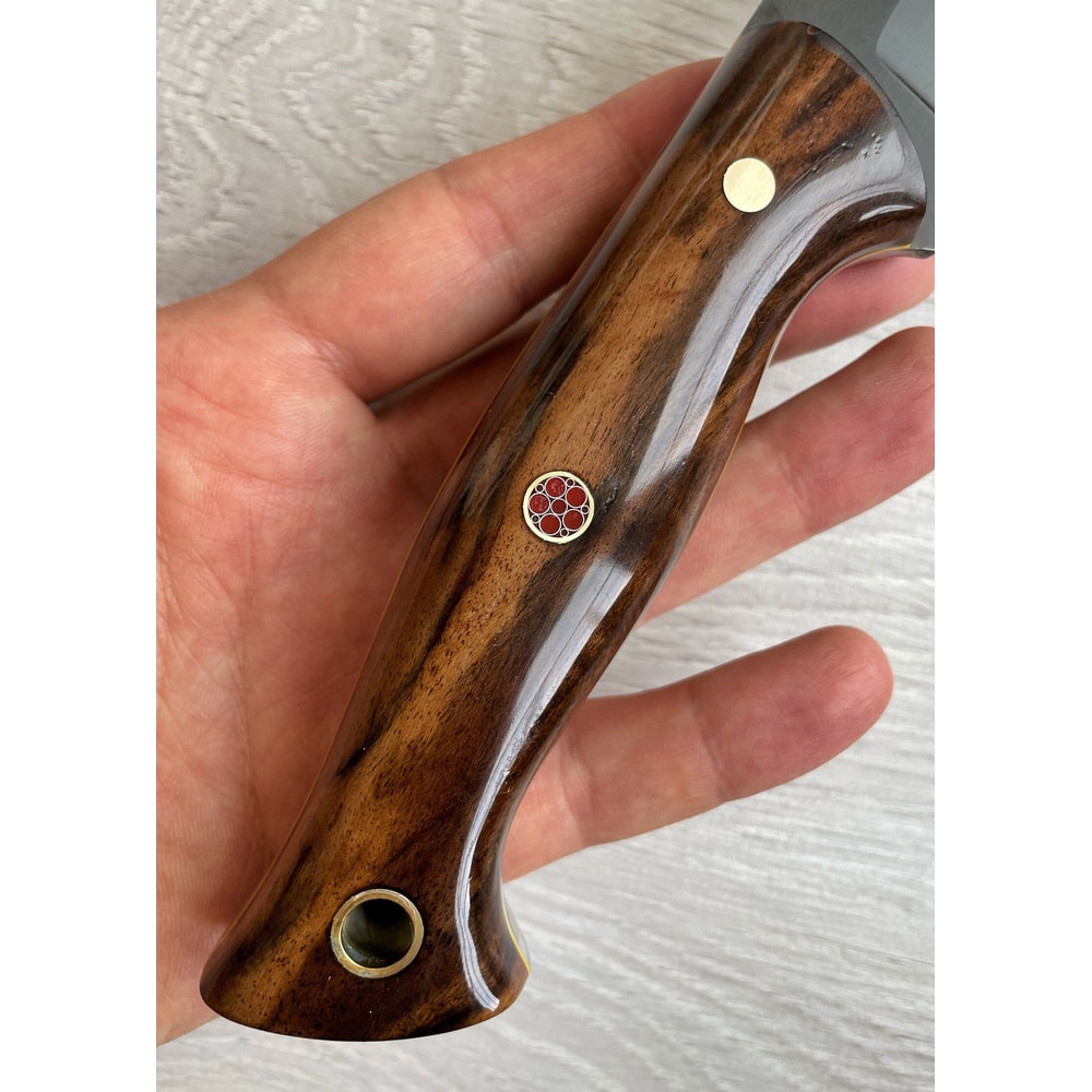 Classic Bowie Knife With Walnut Wood Handle For Camping Bushcraft 3