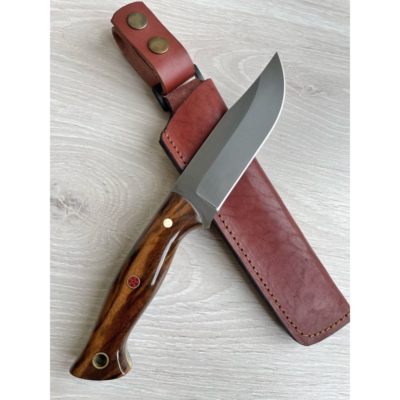 Classic Bowie Knife With Walnut Wood Handle For Camping Bushcraft 8