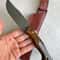 Classic Bowie Knife With Walnut Wood Handle For Camping Bushcraft 0