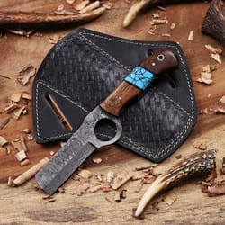 handcrafted damascus edc knife – personalized collector pocket blade