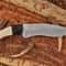 Handmade Damascus Bowie Knife With Tinted Camel Bone Handle 1