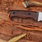 Handmade Machete Knife With Leather Sheath Full Tang Outdoor Survival Blade 2