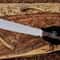 Handmade Machete Knife With Leather Sheath Full Tang Outdoor Survival Blade 3