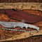 Handmade Damascus Bowie Knife 8 Inch Hunting Blade With Micarta Or Walnut Handle 0
