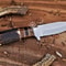 Handmade D2 Steel Hunting Knife Rosewood Stag Horn Camel Bone Handle 2