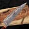 Handmade Copper Damascus Chef Knife With Resin Carbon Fiber Handle Kitchen Cutter 1