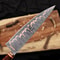 Handmade Copper Damascus Chef Knife With Resin Carbon Fiber Handle Kitchen Cutter 1